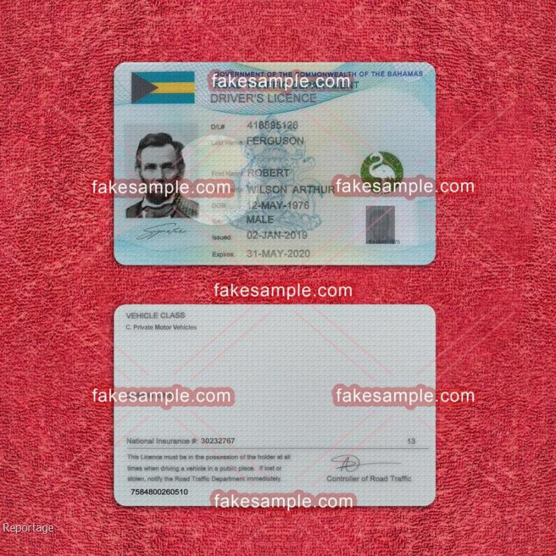 Dominican Driver Licence Fake Template